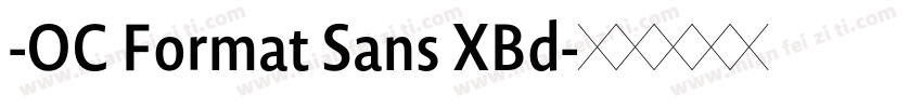 -OC Format Sans XBd字体转换